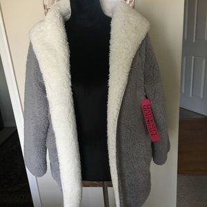 MATERNITY Wear Fleece coat NWT Gray & Cream Emma’s Expression Maternity